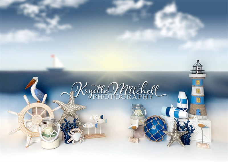 Kate Cape Side by the Sea Backdrop Designed By Krystle Mitchell Photography - Kate Backdrop AU