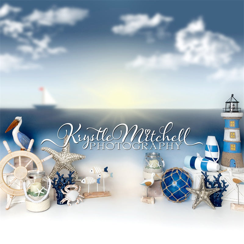 Kate Cape Side by the Sea Backdrop Designed By Krystle Mitchell Photography - Kate Backdrop AU