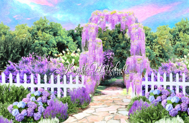 Kate Purple Garden Path Backdrop Designed By Krystle Mitchell Photography - Kate Backdrop AU