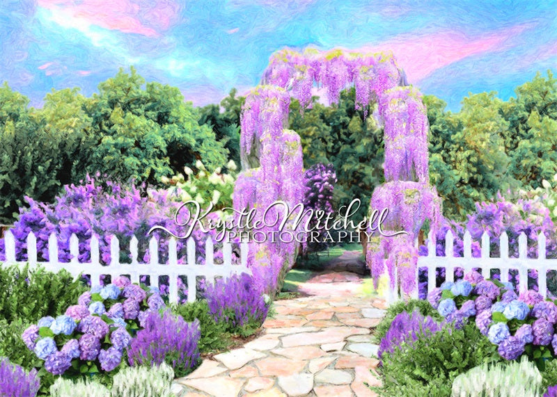 Kate Purple Garden Path Backdrop Designed By Krystle Mitchell Photography - Kate Backdrop AU