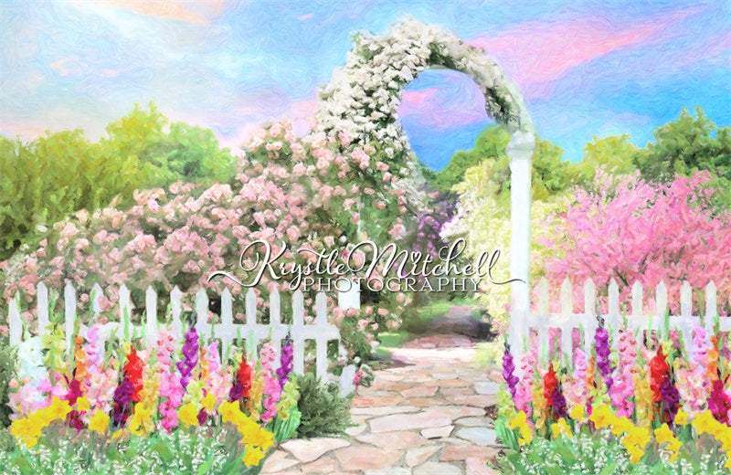 Kate Spring Garden Pastel Backdrop Designed By Krystle Mitchell Photography - Kate Backdrop AU
