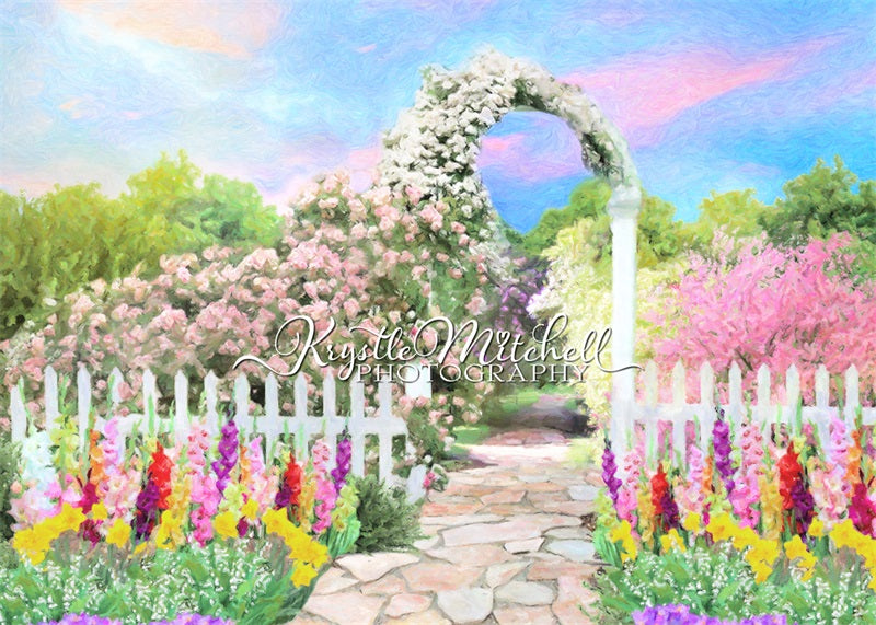 Kate Spring Garden Pastel Backdrop Designed By Krystle Mitchell Photography - Kate Backdrop AU