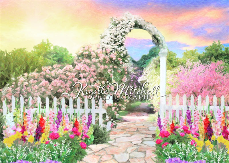 Kate Sunrise Garden Walk Backdrop Designed By Krystle Mitchell Photography - Kate Backdrop AU