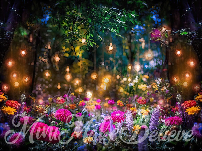 Kate Painterly Fine Art Fairy Backdrop Forest at Night Designed by Mini MakeBelieve - Kate Backdrop AU