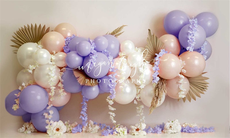 Kate Lavender Floral Garland Backdrop Designed by Megan Leigh Photography - Kate Backdrop AU