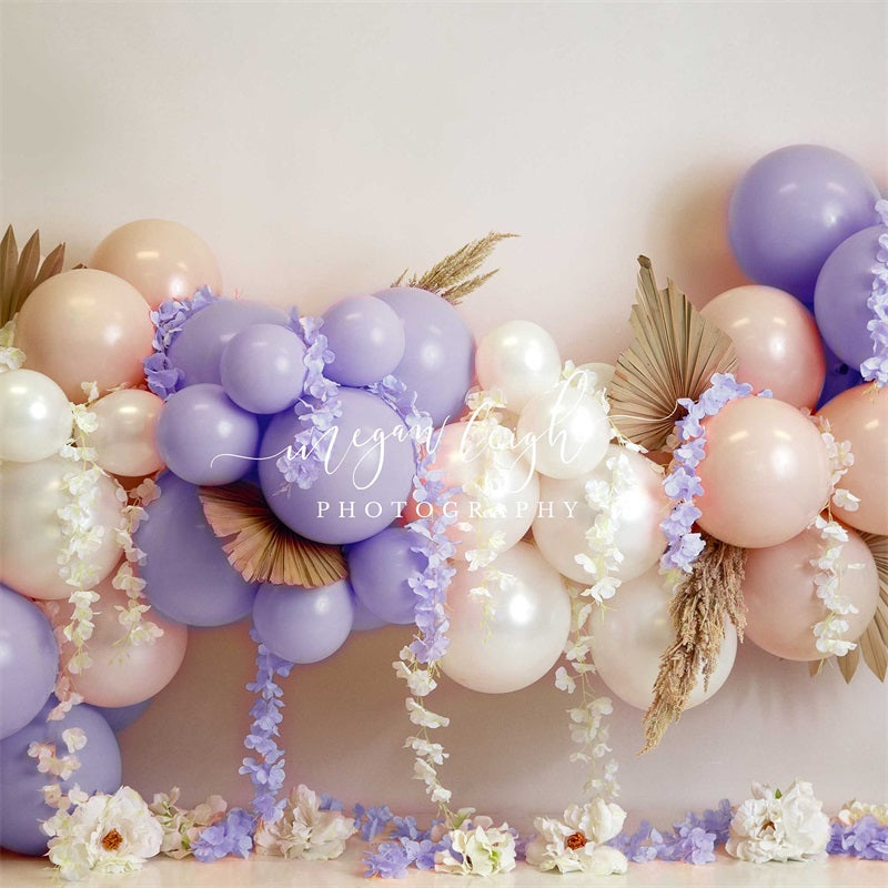 Kate Lavender Floral Garland Backdrop Designed by Megan Leigh Photography - Kate Backdrop AU