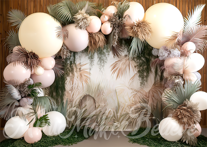 Kate Boho Flower Backdrop Balloon Arch Cake Smash Designed by Mini MakeBelieve - Kate Backdrop AU
