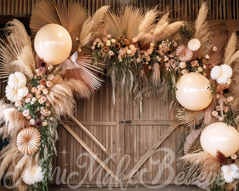 Kate Boho Flower Backdrop Big Balloon Arch Designed by Mini MakeBelieve - Kate Backdrop AU
