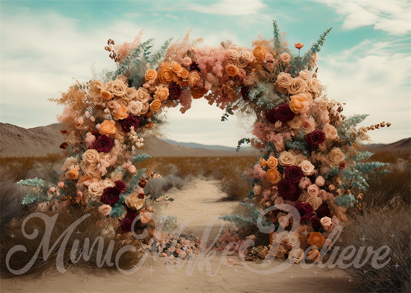Kate Fine Art Flowers Boho Desert Arch Backdrop Designed by Mini MakeBelieve - Kate Backdrop AU