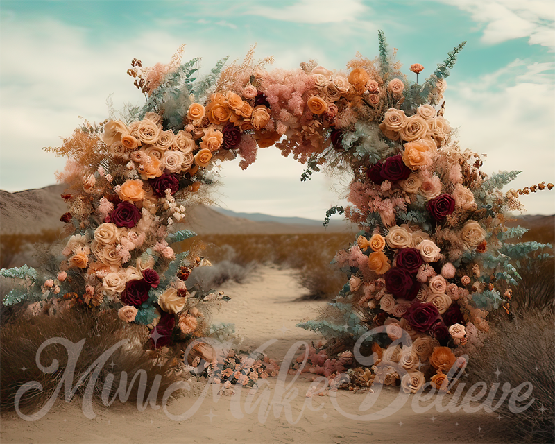 Kate Fine Art Flowers Boho Desert Arch Backdrop Designed by Mini MakeBelieve - Kate Backdrop AU
