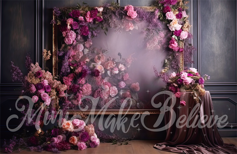 Kate Purple Floral Room Backdrop Birthday Wedding Celebration Designed by Mini MakeBelieve - Kate Backdrop AU