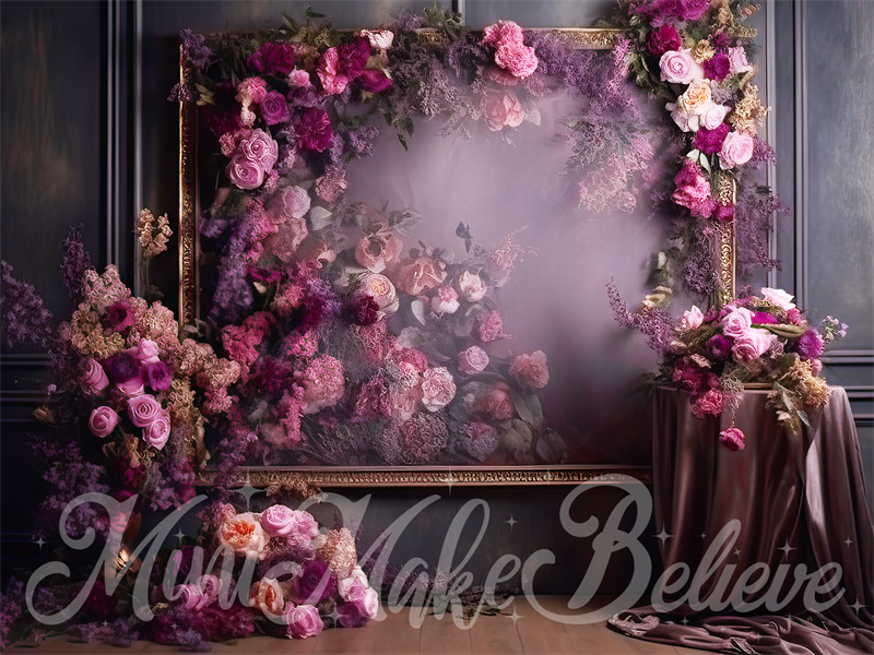 Kate Purple Floral Room Backdrop Birthday Wedding Celebration Designed by Mini MakeBelieve - Kate Backdrop AU