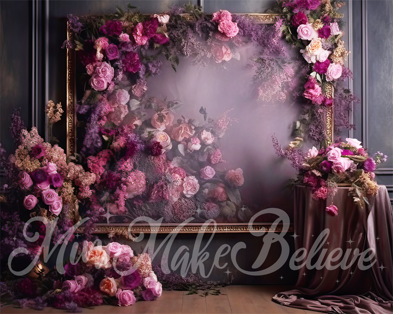 Kate Purple Floral Room Backdrop Birthday Wedding Celebration Designed by Mini MakeBelieve - Kate Backdrop AU