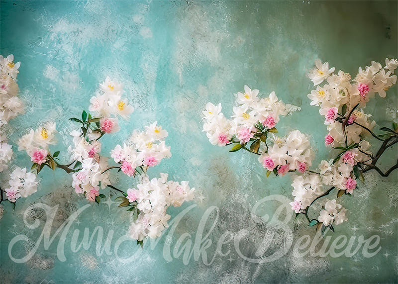 Kate Watercolor Floral Blossoms Backdrop Designed by Mini MakeBelieve - Kate Backdrop AU