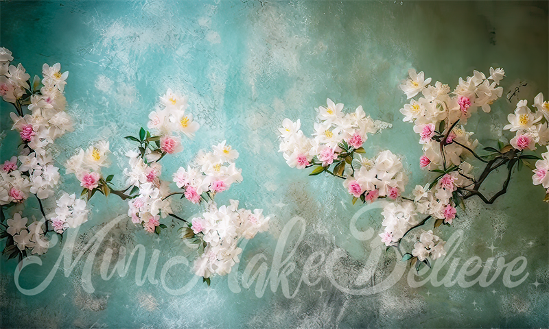 Kate Watercolor Floral Blossoms Backdrop Designed by Mini MakeBelieve - Kate Backdrop AU