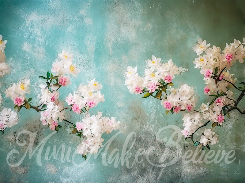 Kate Watercolor Floral Blossoms Backdrop Designed by Mini MakeBelieve - Kate Backdrop AU