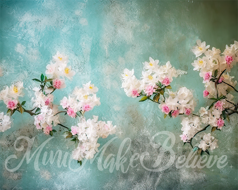 Kate Watercolor Floral Blossoms Backdrop Designed by Mini MakeBelieve - Kate Backdrop AU