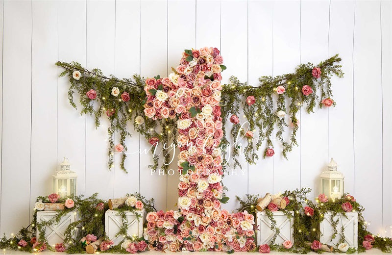 Kate One Floral Garden Backdrop First Birthday Designed by Megan Leigh Photography - Kate Backdrop AU