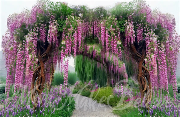 Kate Painterly Fine Art Wisteria Willow Backdrop Designed by Mini MakeBelieve - Kate Backdrop AU