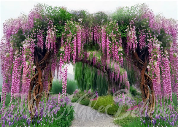 Kate Painterly Fine Art Wisteria Willow Backdrop Designed by Mini MakeBelieve - Kate Backdrop AU