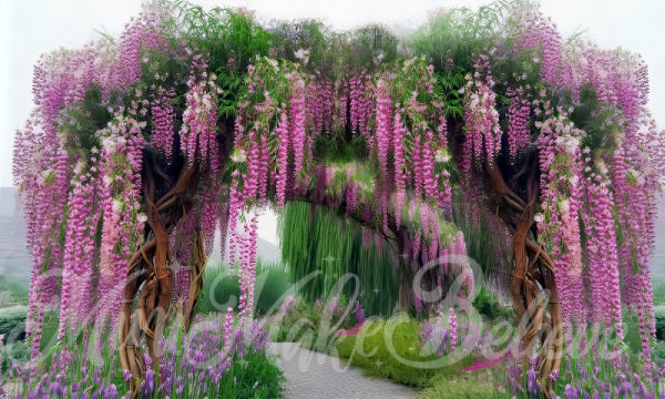Kate Painterly Fine Art Wisteria Willow Backdrop Designed by Mini MakeBelieve - Kate Backdrop AU