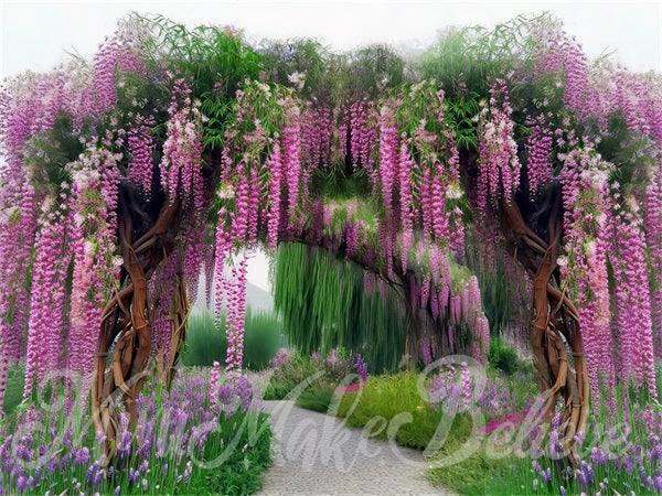 Kate Painterly Fine Art Wisteria Willow Backdrop Designed by Mini MakeBelieve - Kate Backdrop AU