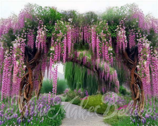 Kate Painterly Fine Art Wisteria Willow Backdrop Designed by Mini MakeBelieve - Kate Backdrop AU
