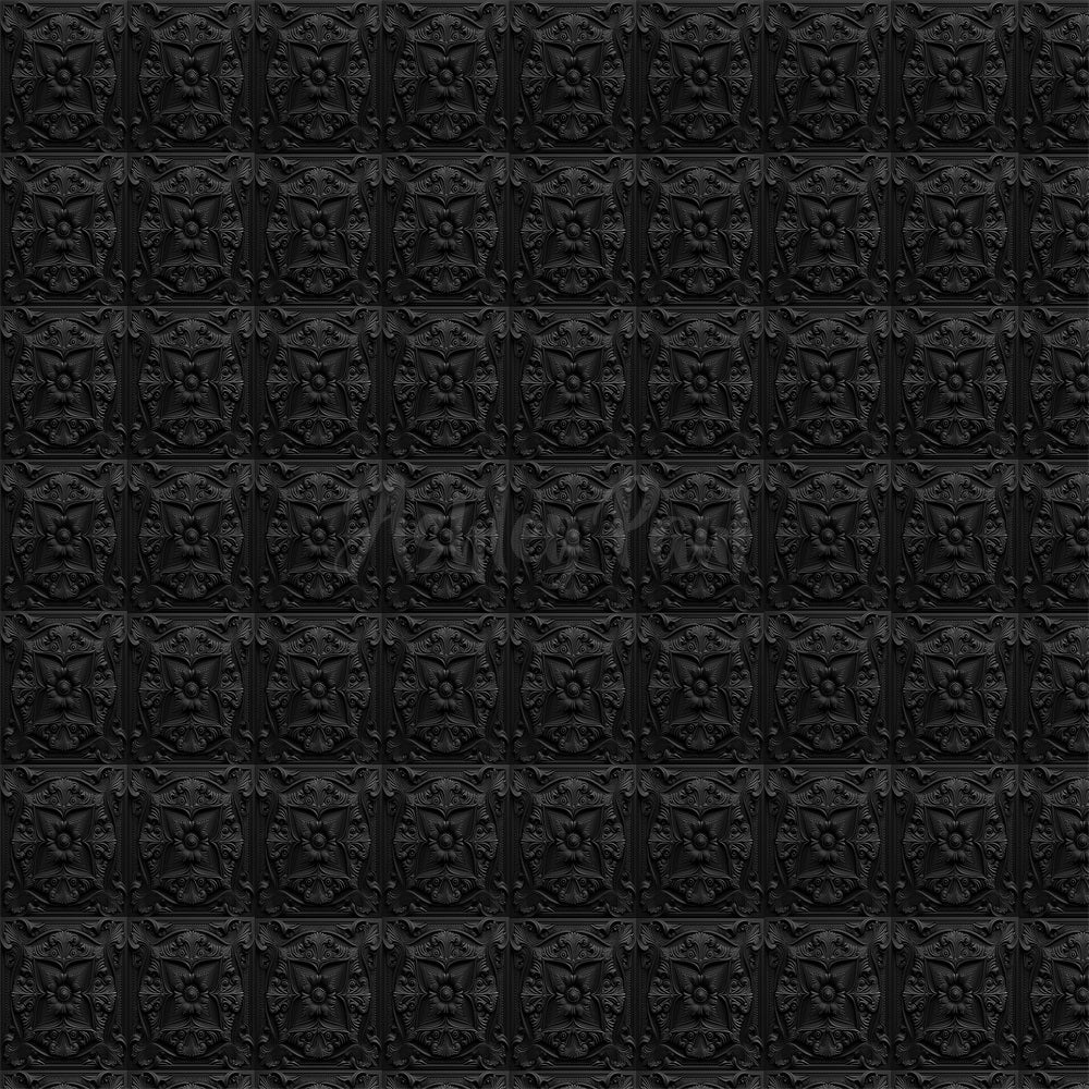 Kate Black Boudoir Tile Wall Backdrop Designed by Ashley Paul