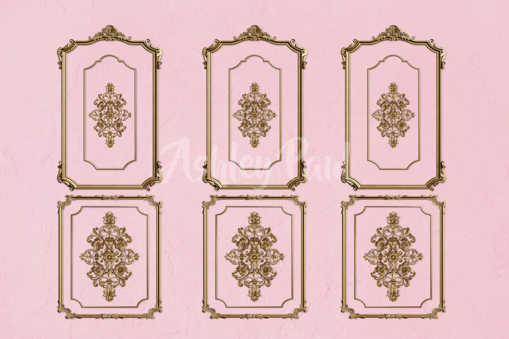 Kate Pink Ornate Wall Backdrop Designed by Ashley Paul - Kate Backdrop AU