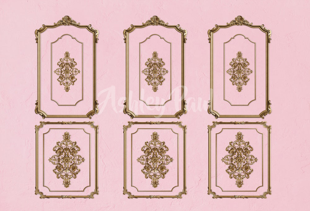 Kate Pink Ornate Wall Backdrop Designed by Ashley Paul - Kate Backdrop AU