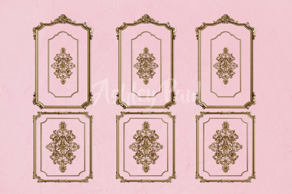Kate Pink Ornate Wall Backdrop Designed by Ashley Paul - Kate Backdrop AU