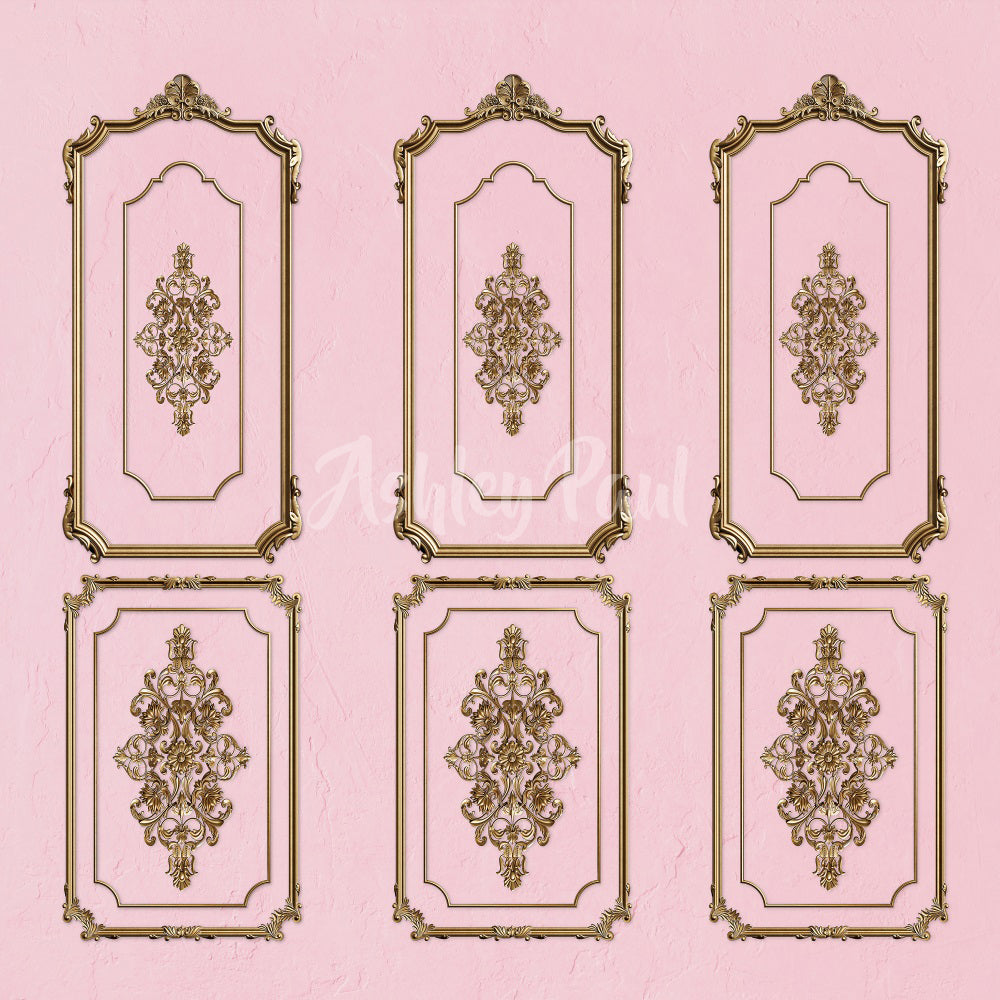 Kate Pink Ornate Wall Backdrop Designed by Ashley Paul - Kate Backdrop AU
