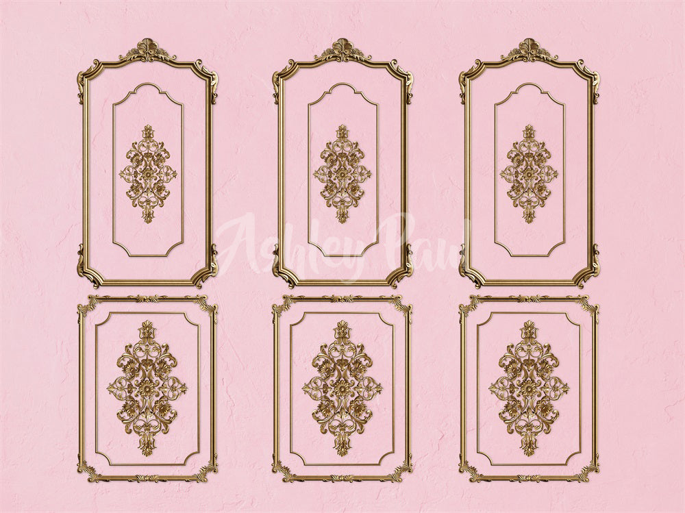Kate Pink Ornate Wall Backdrop Designed by Ashley Paul - Kate Backdrop AU