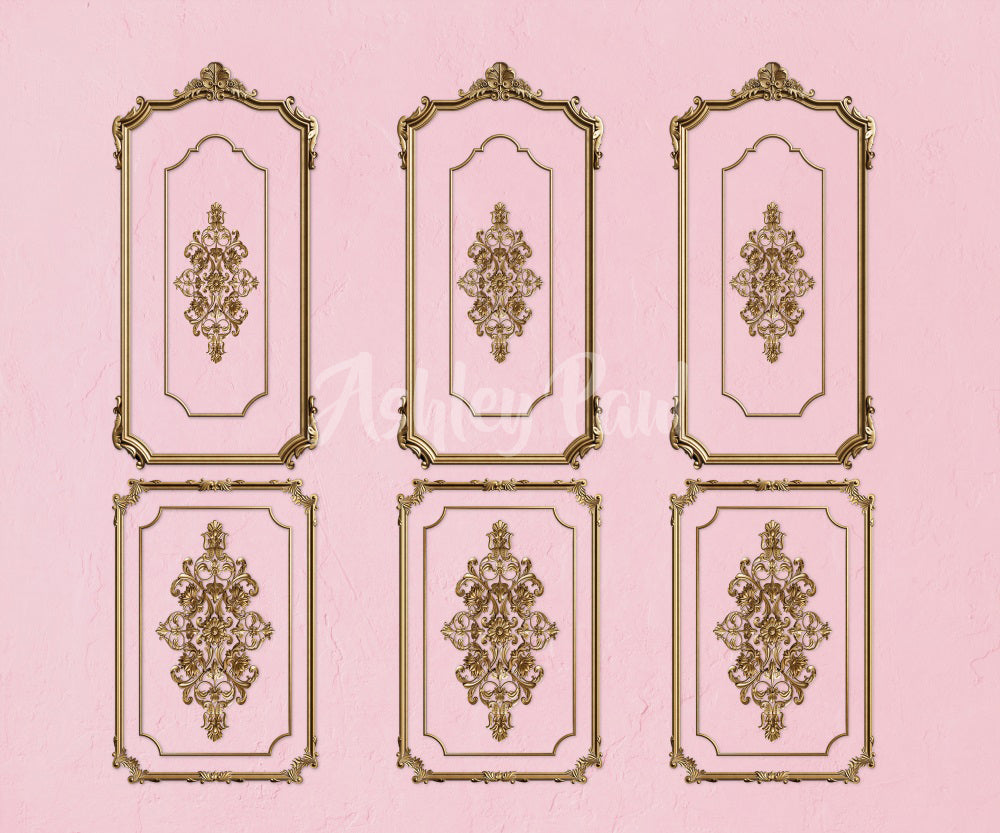 Kate Pink Ornate Wall Backdrop Designed by Ashley Paul - Kate Backdrop AU