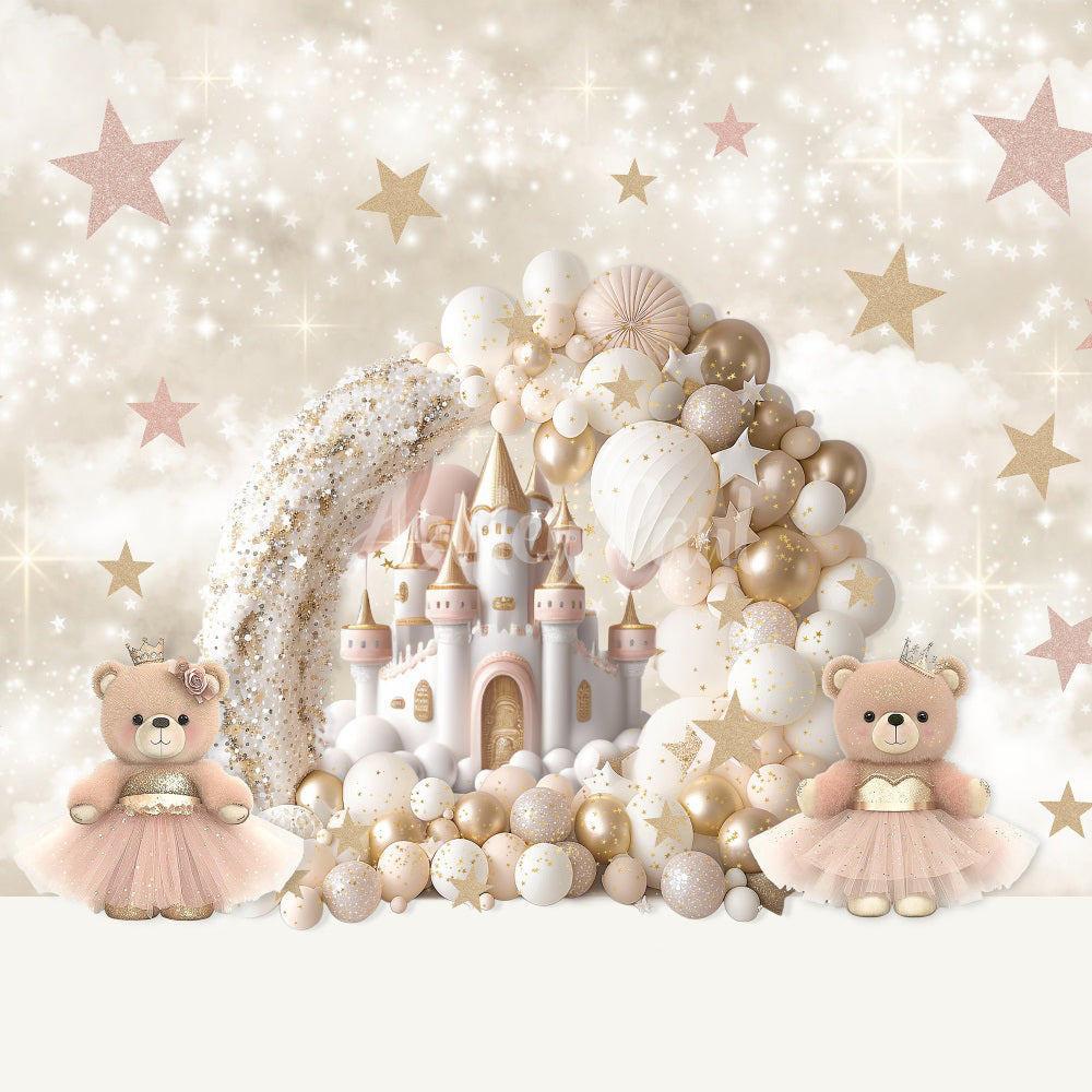 Kate Bear Princess Castle Backdrop Designed by Ashley Paul - Kate Backdrop AU