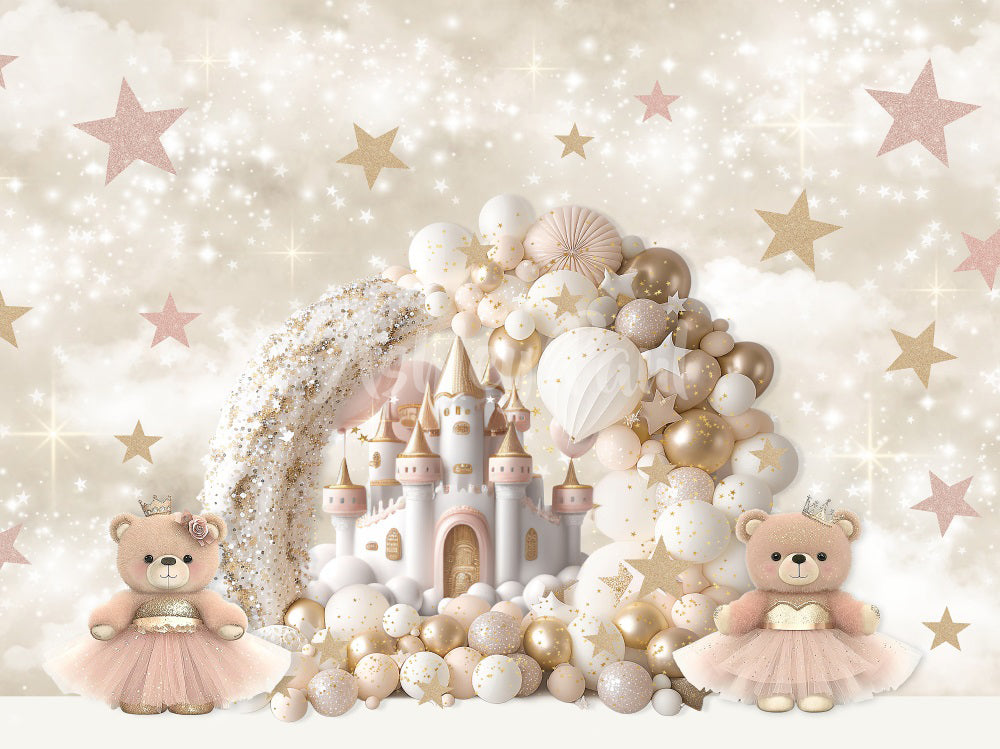 Kate Bear Princess Castle Backdrop Designed by Ashley Paul - Kate Backdrop AU
