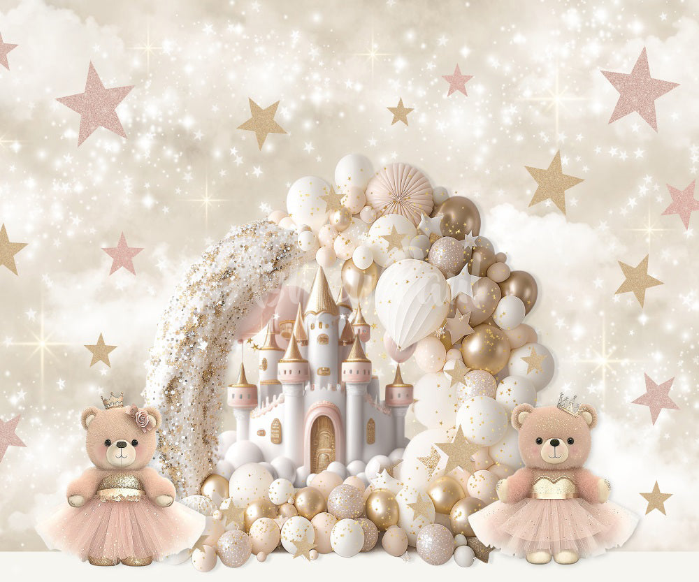 Kate Bear Princess Castle Backdrop Designed by Ashley Paul - Kate Backdrop AU
