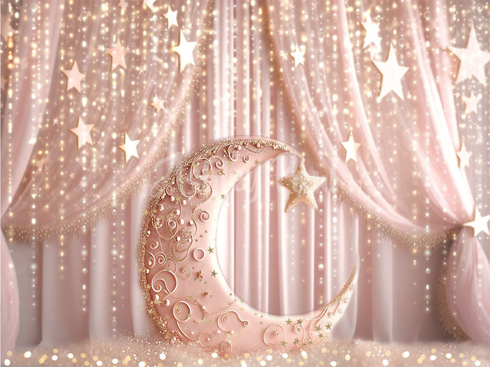 Kate Magic Star Moon Backdrop Bokeh Girl Designed by Ashley Paul - Kate Backdrop AU