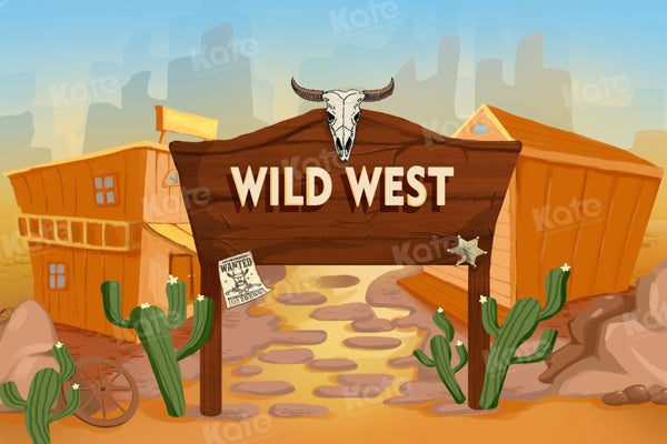 Kate Wild West Cactus Backdrop Cowboy Designed by GQ - Kate Backdrop AU