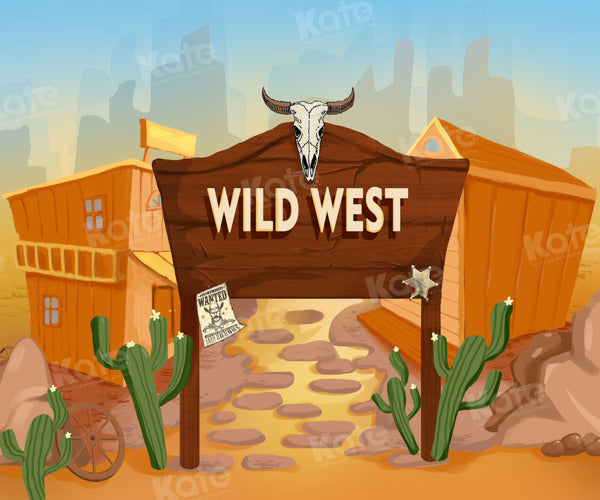 Kate Wild West Cactus Backdrop Cowboy Designed by GQ - Kate Backdrop AU