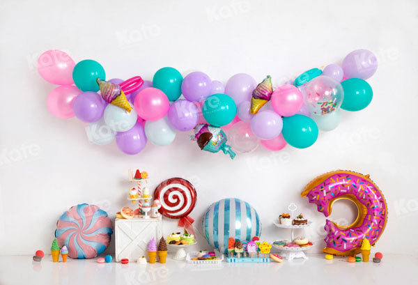 Kate Balloons Candy Ice Cream Backdrop Designed by Emetselch - Kate Backdrop AU