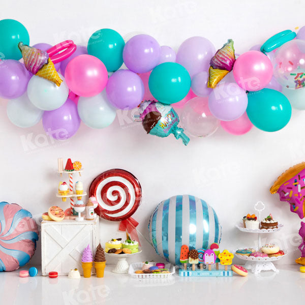 Kate Balloons Candy Ice Cream Backdrop Designed by Emetselch - Kate Backdrop AU