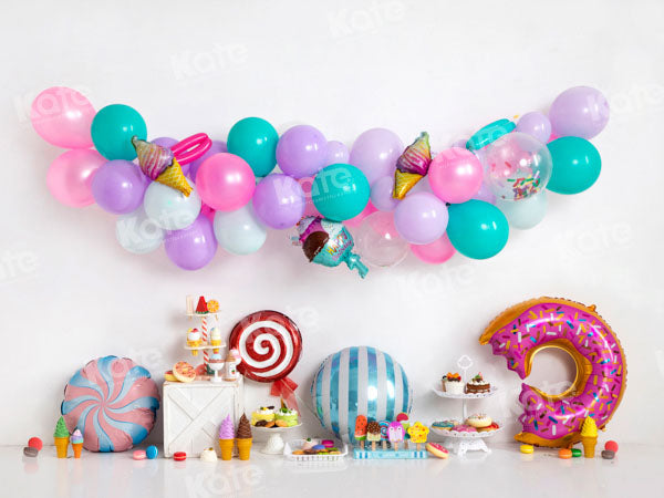 Kate Balloons Candy Ice Cream Backdrop Designed by Emetselch - Kate Backdrop AU