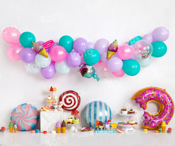 Kate Balloons Candy Ice Cream Backdrop Designed by Emetselch - Kate Backdrop AU