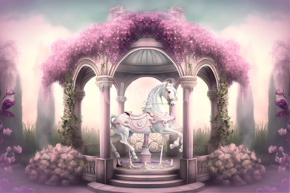 Kate Carousel Dreams Backdrop Designed by Ashley Paul - Kate Backdrop AU