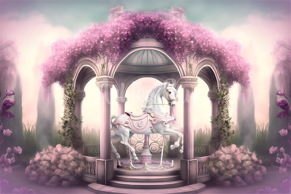 Kate Carousel Dreams Backdrop Designed by Ashley Paul - Kate Backdrop AU