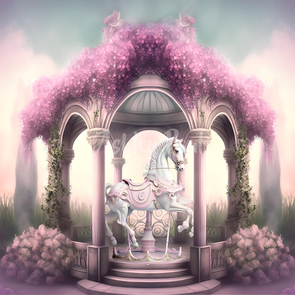 Kate Carousel Dreams Backdrop Designed by Ashley Paul - Kate Backdrop AU