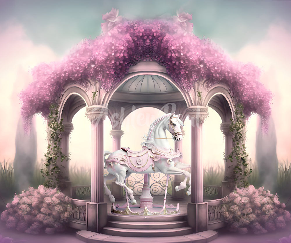 Kate Carousel Dreams Backdrop Designed by Ashley Paul - Kate Backdrop AU