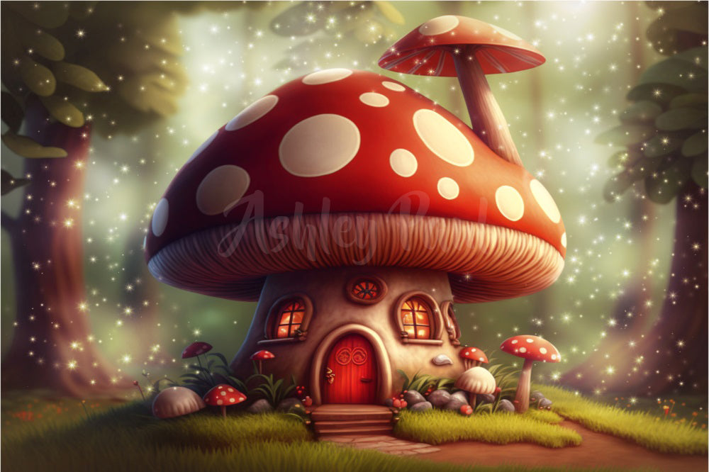 Kate Mushroom House Backdrop Designed by Ashley Paul - Kate Backdrop AU