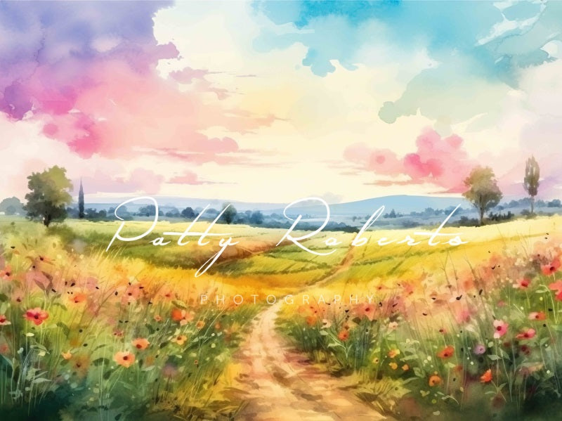 Kate Wildflower Wonderland Backdrop Designed by Patty Robertss - Kate Backdrop AU